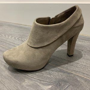 Me Too Faux Suede High Heel Ankle Booties